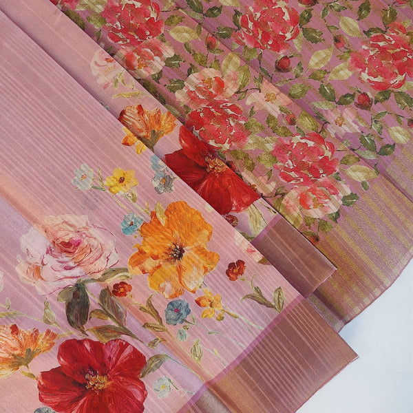 Floral Tissue Silk Saree