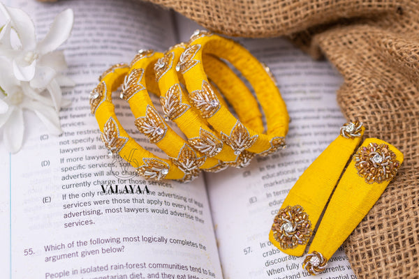 Leaf Bangle With Tic Tac Clips