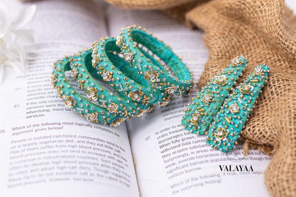 Zardozi Beads Bangle With Tic Tac Clips