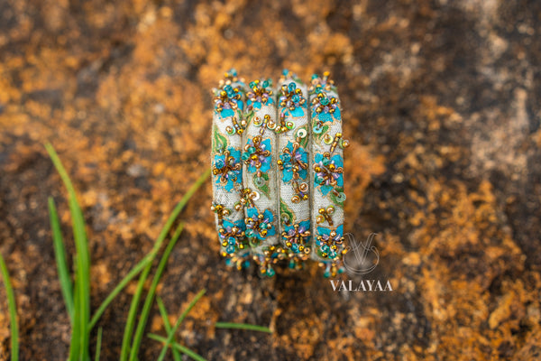 Handpainted Floral Design Bangles