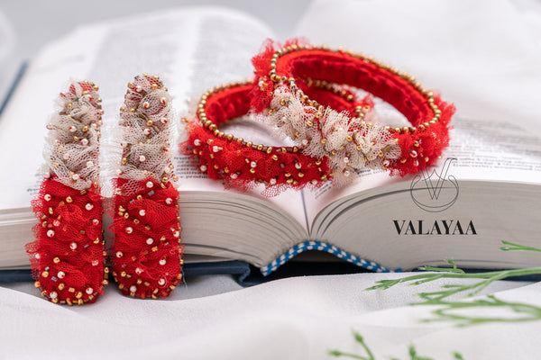 Zardozi Beads Bangle With Tic Tac Clips