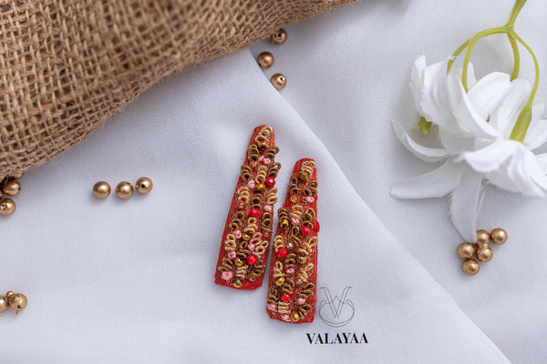 Zardozi And Creepy Beads Tic Tac Clips