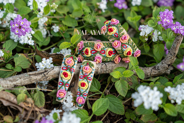 Bullion Roses Bangle With Tic Tac Clips