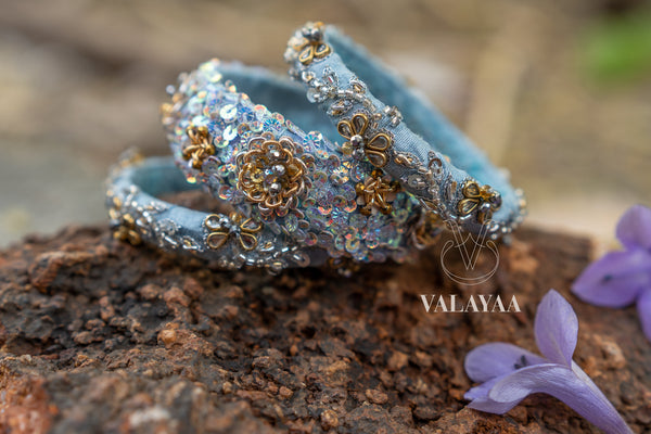 Threaded Scattered Sequin Bangle