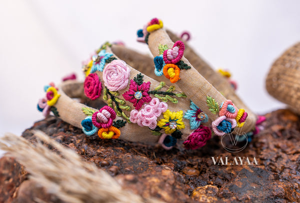 Embroidery Floral Work Bangle