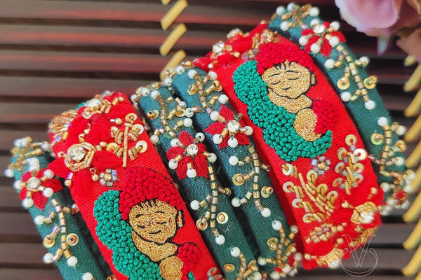 Paithani Baby on Cloud Bangle Set (Adult)