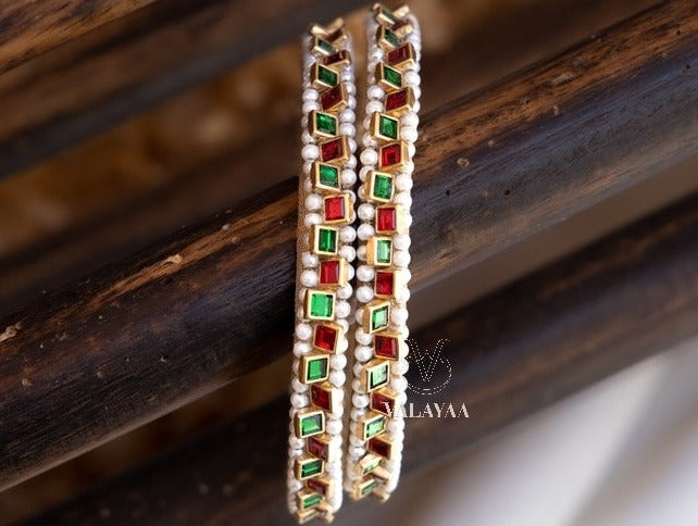 KUNDAN ZIGZAG BANGLES
