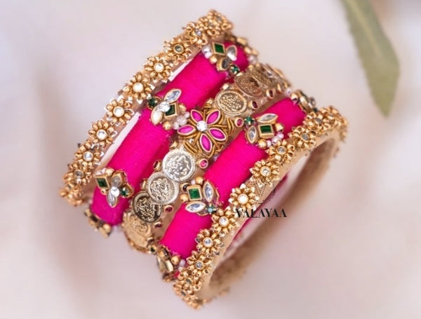 FLORAL COIN BRIDAL BANGLE