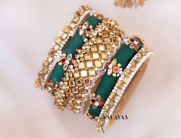 GOLD ZIGZAG BRIDAL BANGLE