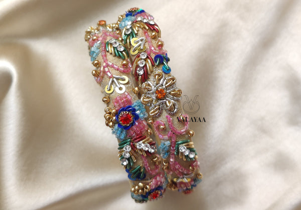 MULTI COLOUR FLORAL BANGLE