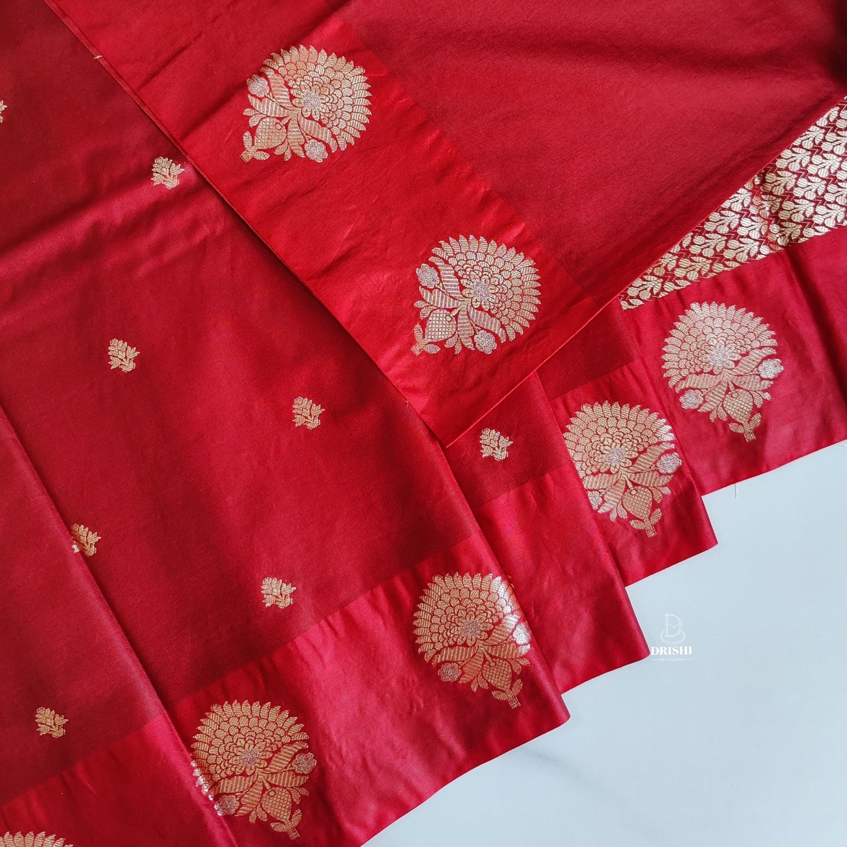 Maroon Raw Mango Saree