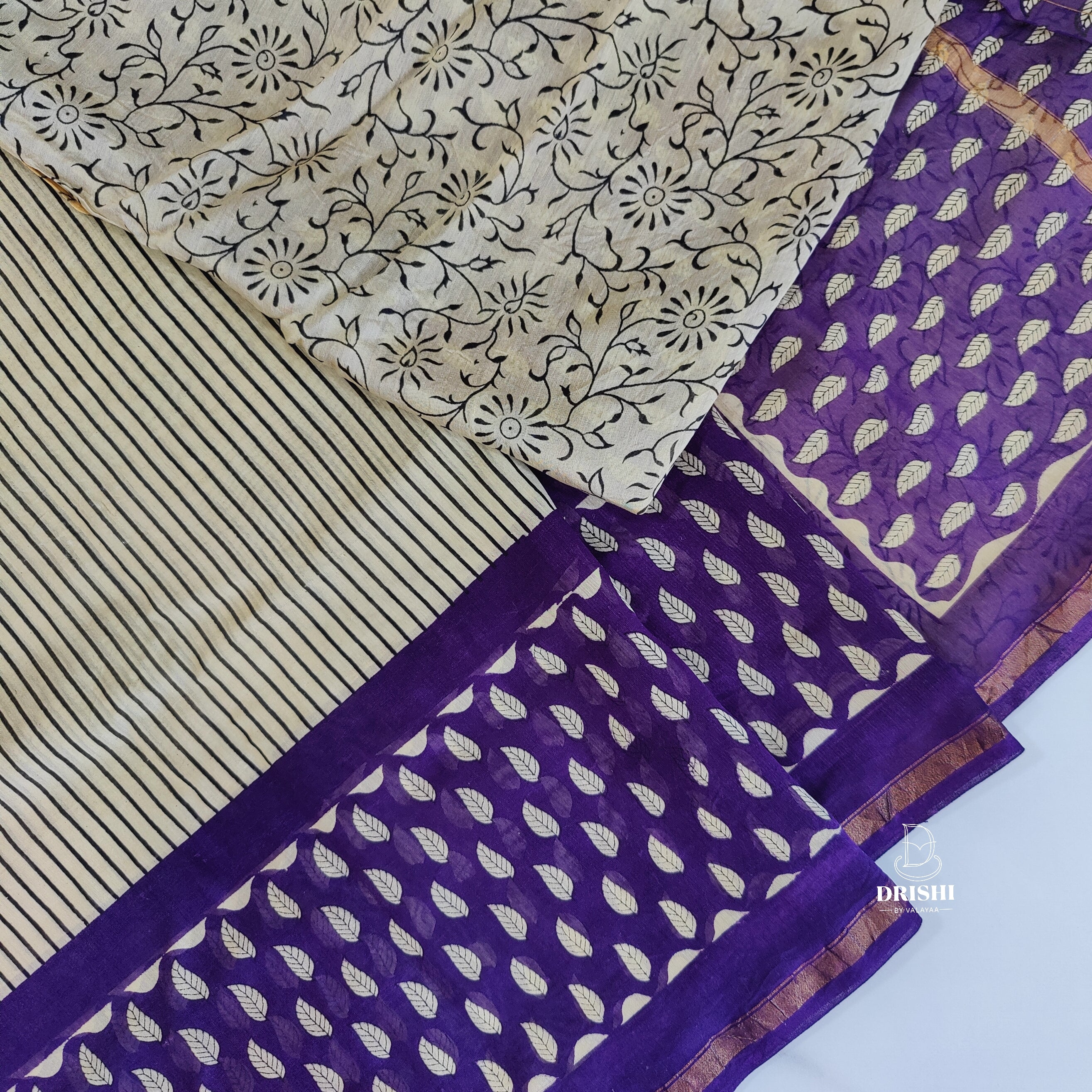 Hand Blocked Chanderi Silk Saree