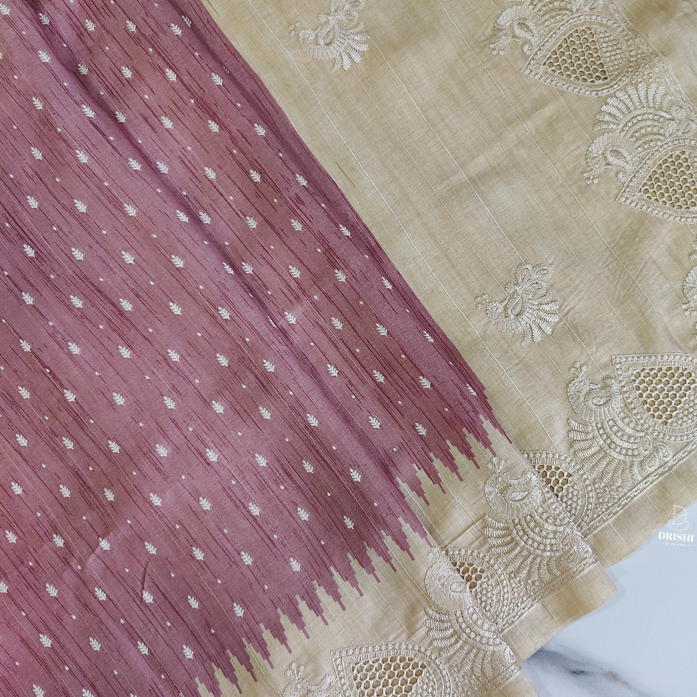 Cut Work Border Silk Saree