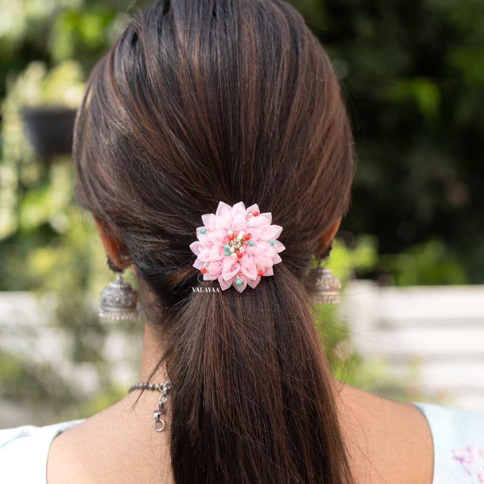 4 Pieces Set Women Artsy Floral Print Knot Hair Band main image 0