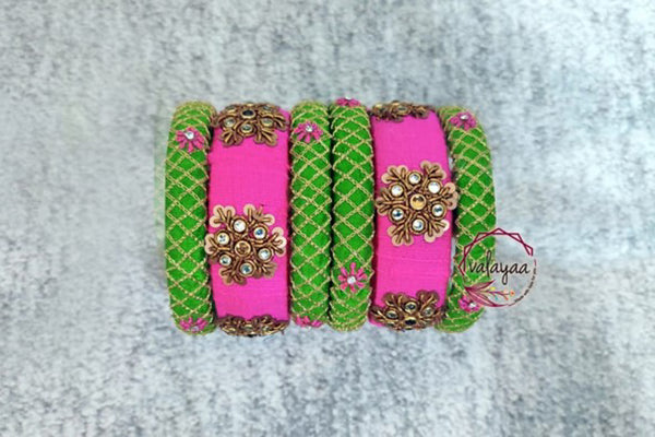 Floral Thread Work Bangle