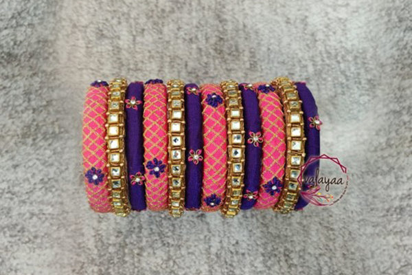 Criss Cross Floral Bangle