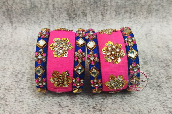 Floral Crisscross Design Bangle