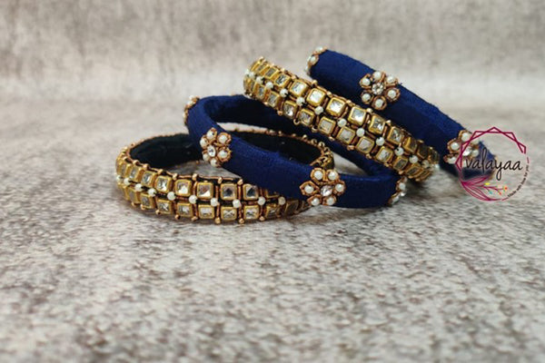 Azure Petal Cascade Bangles