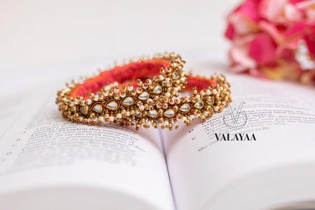 Kundan And Bead Designed Bangle