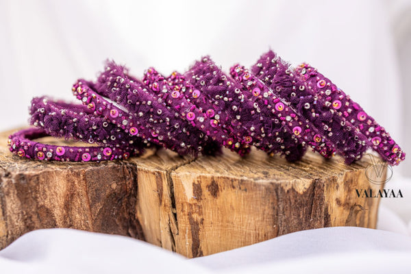 Netted Zardozi Bangle