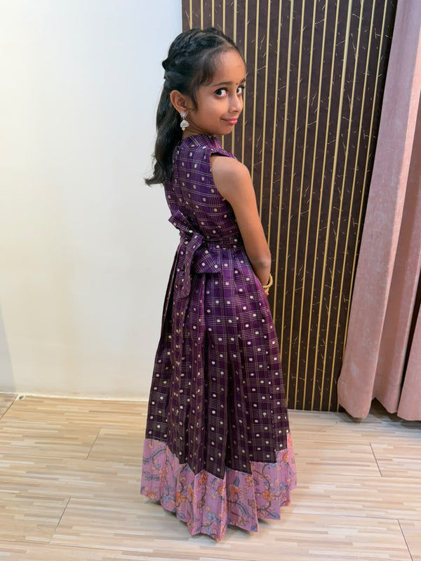 Purple Petal Festive Gown