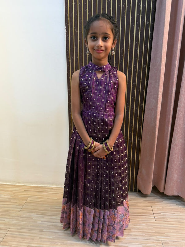 Purple Petal Festive Gown