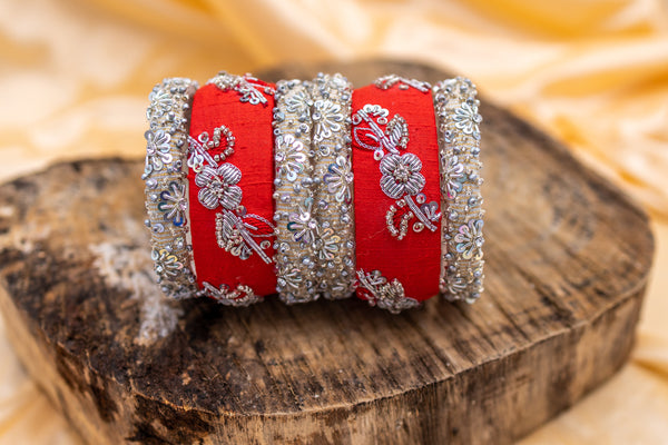 Floral & Scattered Sequins Bangle