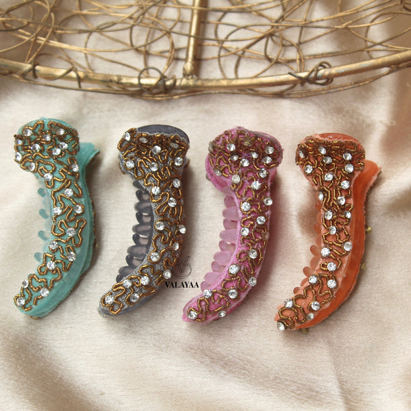 Wave Stone Crocodile Clip