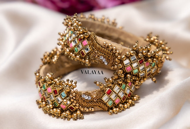 MULTICOLOUR CRYSTAL KUNDAN BANGLE