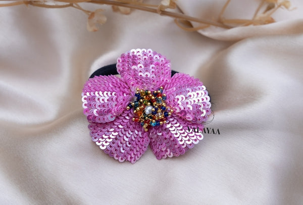 PINK FLORAL HAIR BAND