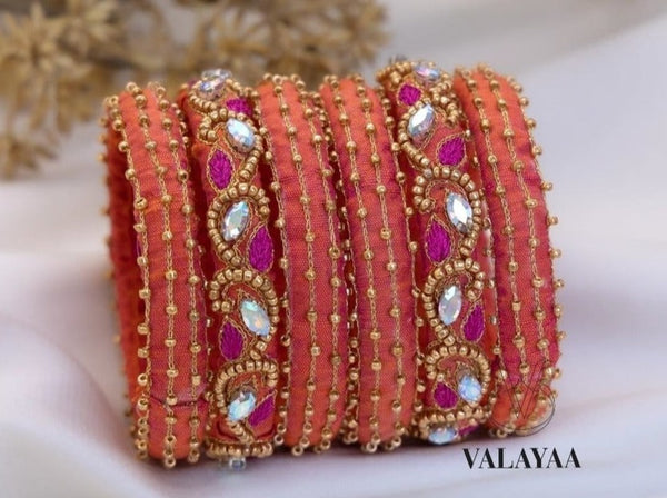 Beaded Elegance Linear Chic in Bangle Design