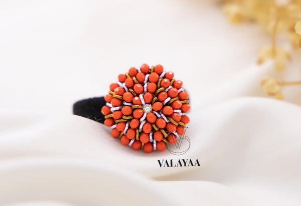 Reddish Orange Crystal Band