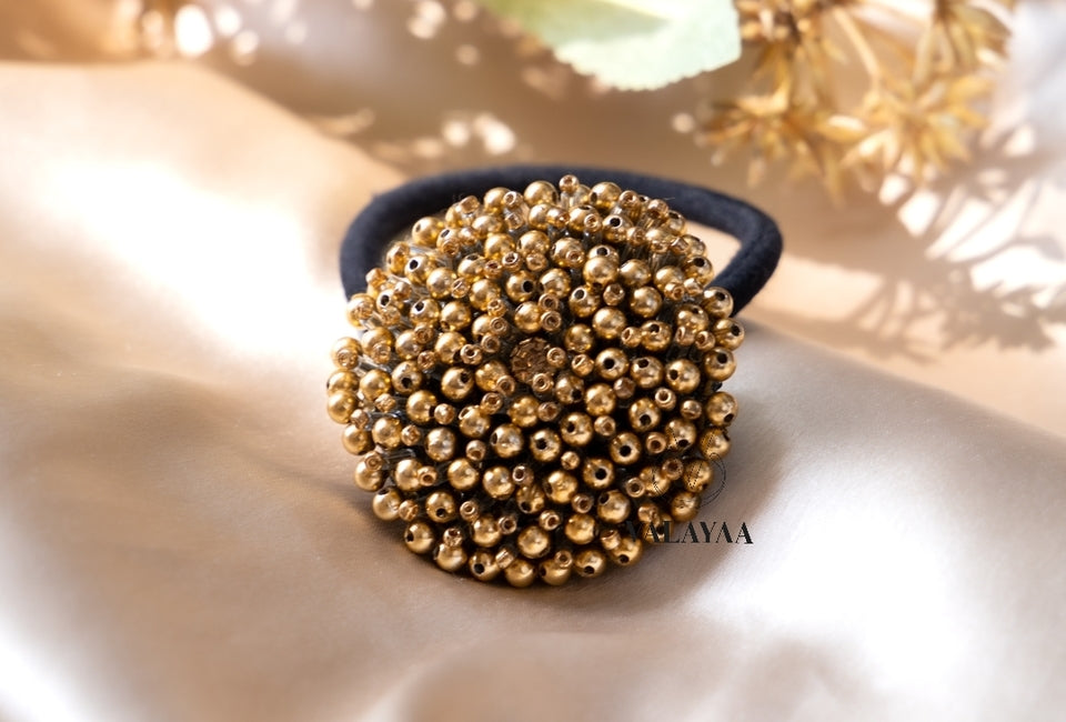 Golden Chakra Beads Filled Hair Band
