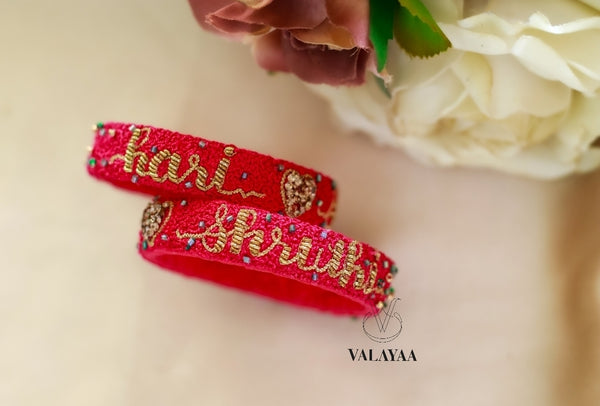 ZARI EMBLLISHED NAME BANGLE