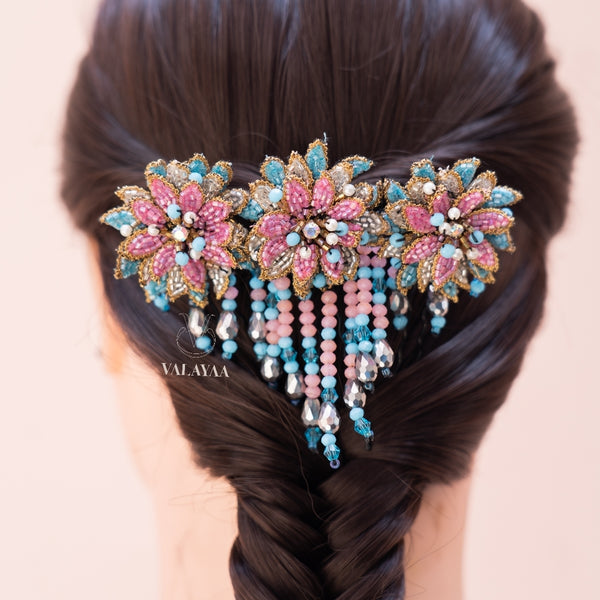 PASTEL 3D FLORAL HAIR VEIN