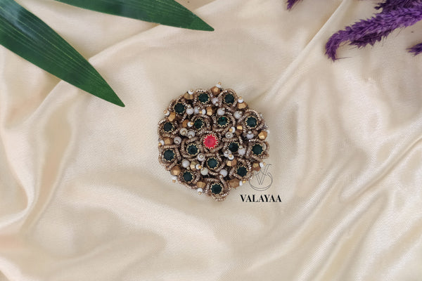 ZARDOSI FLORAL ALLIGATOR CLIP